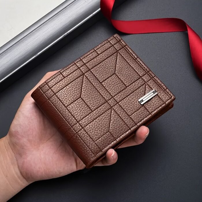1Pc Elegant Pu Leather Large Capacity Slim Design Wallet With Multi-Card Slots, Ideal Gift For Men - Image 5