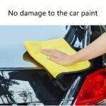 Ultra-Soft Double-Layer Thick Coral Fleece Car Wash Towel - Highly Absorbent, Lint-Free, Yellow & Gray With "Soft" & "No Harm To Car Paint" Messages, Ideal For Auto Detailing & Cleaning - Image 6