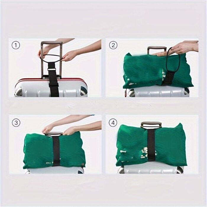 Travel Belt For Luggage, Straps Add A Bag Bungees Luggage Strap Over Handle Suitcases Belt For Carry On Bag Elastic Belt Adjustable Suitcase Strap Airport Travel Accessories - Image 7