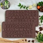 2Pcs Silicone Chocolate Letter And Number Mold - Non-Stick For Easy Release - Ideal For Cake Decoration And Birthday Parties, Creative Ice Cube Mold, Suitable For Refrigerators - Image 3