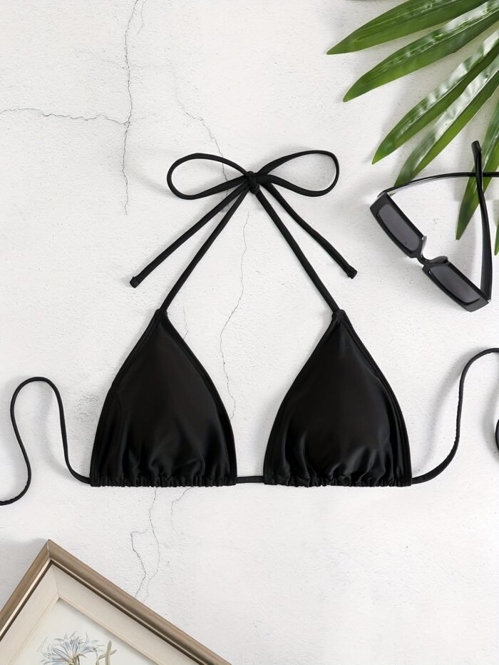 Adult Women'S Solid Color One-Piece Bikini Top - Image 1