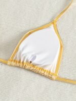 Glossy Sexy Women'S Triangle Bikini With Tie-Back Halter Neck For Hot Black Beachwear - Image 7