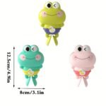 1Pc Cute Wind-Up Animal Frog Water Spray Toy, 12.5Cm Plastic Bath Toy With Water-Squirting Head For Shower And Swimming Pool Fun, Available In Pink, Blue, Green - Image 2