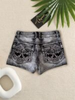 Easter Single Imitation Denim Print High-Waisted Women'S Swim Shorts P0234 - Image 6