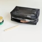3Pcs Nylon Mesh Cosmetic Bag Portable Travel Cosmetic Storage Bag Grid Wash Storage Net Bag Cosmetic Bag Cosmetic Box Transparent Cosmetic Box Organizer Storage Room Leisure Washing Bag Washing Make Women Feminine Cosmetic Bag - Image 7