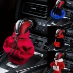1Pc Universal Fit Polyester Car Gear Stick Hoodie Cover, Soft Comfort Grip Handbrake And Shift Knob Protector, Easy Installation, Wear-Resistant Vehicle Interior Accessory - Available In 4 Colors