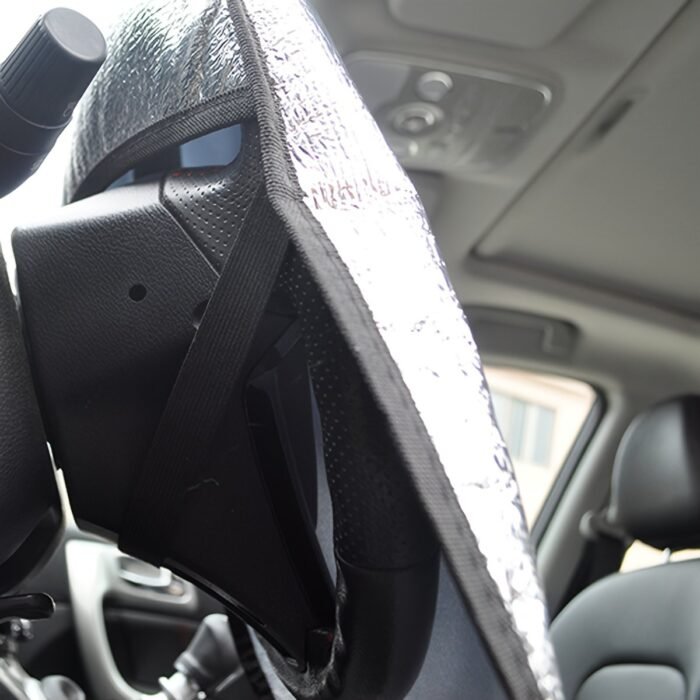 Car Steering Wheel Sunshade Cover ? Universal Fit, Uv Protection, Reflective, Heat Resistant, Pp Material, Without Inner Circle ? Fits Multiple Models (Pack Of 1) - Image 6