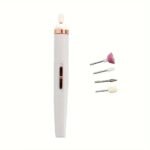 1 Set Portable Electric Nail File, Nail Pedicure Tool With Nail Drill Bits For Home And Salon Use, Get Professional Nail Art Effects At Home, Multiple Replacement Heads - Image 3