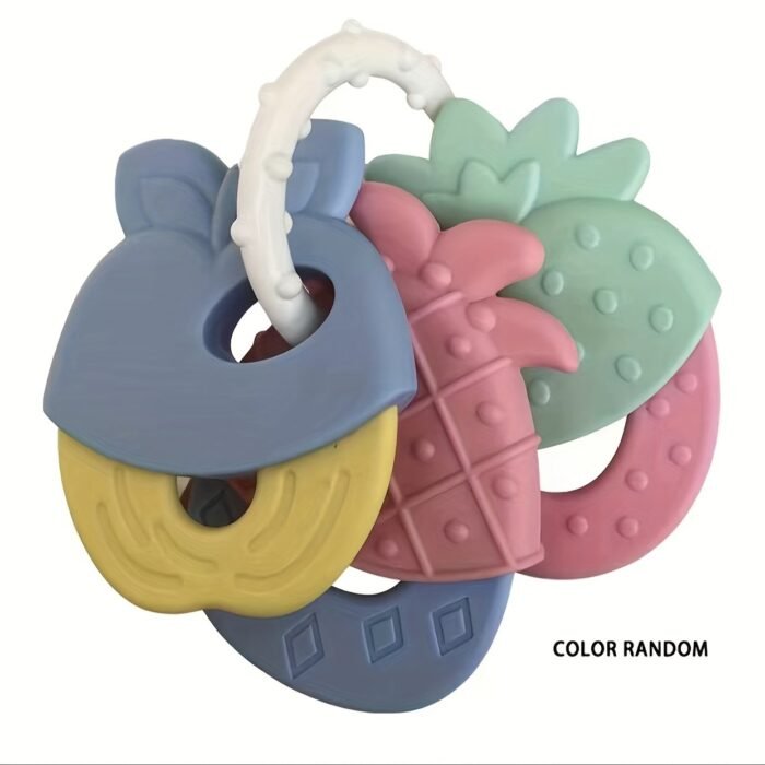 Fruity Teething Toys For Babies: Abs Resin, Color Random, Suitable For Ages 0-3 - Image 1