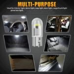 10Pcs New 2023 W5W T10 Led Car Interior Bulb 12V Acrylic 6000K 7 Color Wedge Dome Indicator Reading Light Bulbs - Multipurpose - Image 8