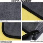 1/5-Pack Microfiber Car Cleaning Towel - High Absorbency Non-Shedding Drying Cloth - Thickened & Absorbent, No-Residue High Quality Microfiber For Car Detailing, Wax Polishing, Multi-Use Car Maintenance Accessory (30X30Cm/30X60Cm), Sleek Appearance, High Absorbency Fabric - Image 8