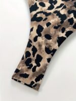 Fuba.Vi Women'S High-Waist Leopard Print Swim Bottoms - Sexy Bikini Swimsuit, Stretchy Polyester Fabric, Chic Poolside & Beachwear, Black & Brown/Pattern, Swimwear For Women - Image 4