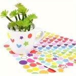 18 Sheets, 1512 Count Colorful Heart, Star, And Dot Stickers - Paper Adhesive Seals For Scrapbooking And Diy Crafts, Single Use, Glossy Finish - Image 4