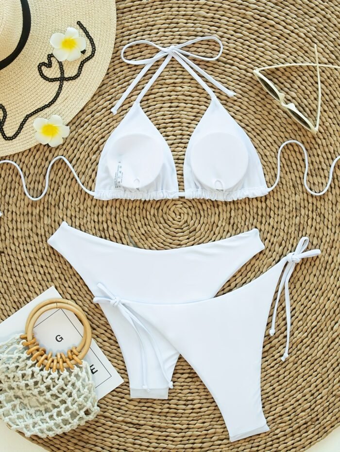 European And American Stylish Women'S Bikini Three-Piece Set, Fashionable Women'S Bikini With Double Bags, Trendy Women'S Two-Piece Swimwear. - Image 4