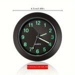 1Pc Car Clock High-Quality Luminous Decoration Mini Quartz Clock Noctilucent Car Dashboard Clock For High-End Car Interior Central Control Decoration - Image 2