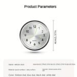 1Pc Glow Decorative Clock Car Clock Mini Quartz Analog Car Dashboard Time Stick-On Clock Watch For Car Decoration Exclusive For High-End Cars - Image 2