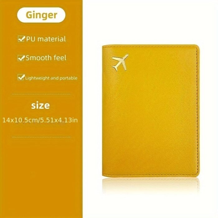 1Pc Thickened Pu Leather Travel Passport Protection Case, Storage Case Document Holder - Image 11