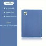 1Pc Thickened Pu Leather Travel Passport Protection Case, Storage Case Document Holder - Image 14