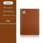 1Pc Thickened Pu Leather Travel Passport Protection Case, Storage Case Document Holder - Image 16