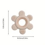 1Pc Silicone Wooden Teether Toy, Food Grade Teether, Great Christmas Halloween Thanksgiving Day Gift, New Year'S Gift, Valentine'S Day Gift - Image 2