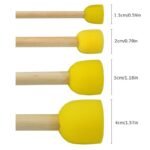 4Pcs/Set Graffiti Paint Brush Sponge Paint Brush With Original Wooden Handle Art Supplies For Students - Image 5
