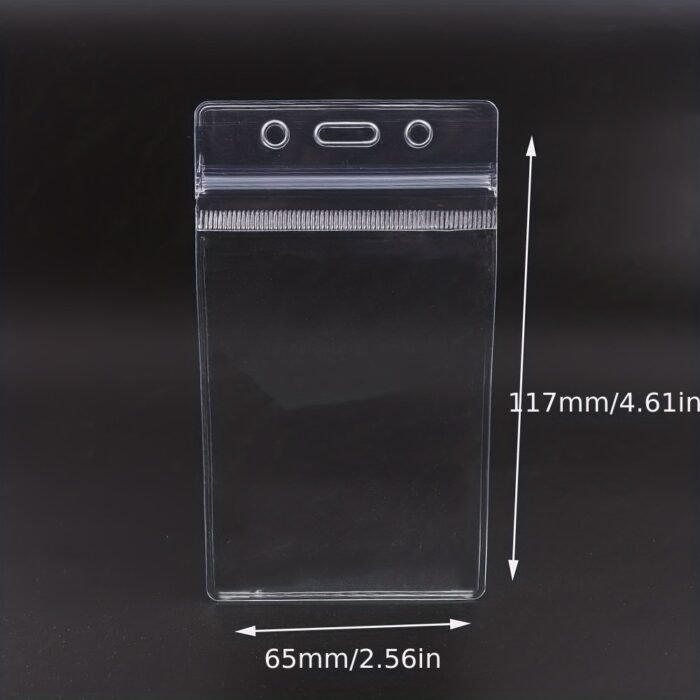 10Pcs Waterproof Transparent Card Holder Plastic Protector Case Business Bus Bank Credit Card Protector Id Card Badge Holders - Image 2