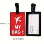 3Pcs Creative Pvc Travel Tags With Airplane And Travel Themes - Keep Calm And Travel, My Bag! - Image 2