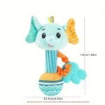 1Pc Cekcek Youngsters Handheld Stick Plush Doll Toy, Polyester Fiber, Interactive Puzzle Bed Bell, Fun Ringing Bell For Youngsters, Ideal Birthday/Christmas/New Year/Thanksgiving Gift - Image 2