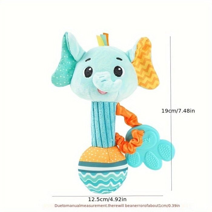 1Pc Cekcek Youngsters Handheld Stick Plush Doll Toy, Polyester Fiber, Interactive Puzzle Bed Bell, Fun Ringing Bell For Youngsters, Ideal Birthday/Christmas/New Year/Thanksgiving Gift - Image 2