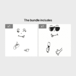 1Pc Playful Fashion Glasses Joyful Face Refrigerator Wall Sticker - Cartoon-Inspired, Easy-To-Apply & Disposable Decor For Kitchen - Image 13