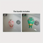 1Pc Cute Wind-Up Animal Frog Water Spray Toy, 12.5Cm Plastic Bath Toy With Water-Squirting Head For Shower And Swimming Pool Fun, Available In Pink, Blue, Green - Image 9