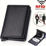Sleek Men'S Rfid-Blocking Wallet - Ultra-Thin Aluminum Alloy With Multiple Card Slots, Stylish Metal Design