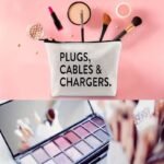 Charger & Cable Organizer Pouch With "Plugs Cables & Chargers" Print - Durable Fabric Storage Bag For Electronics Accessories, Home Office Travel Accessories Organizer, Zippable Closure - Image 5