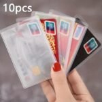 10-Pack Durable Waterproof Pvc Card Sleeves - Scratch-Resistant Transparent Credit & Id Card Protector Cases, Hand Washable, Unlined, Neutral Style - Image 3