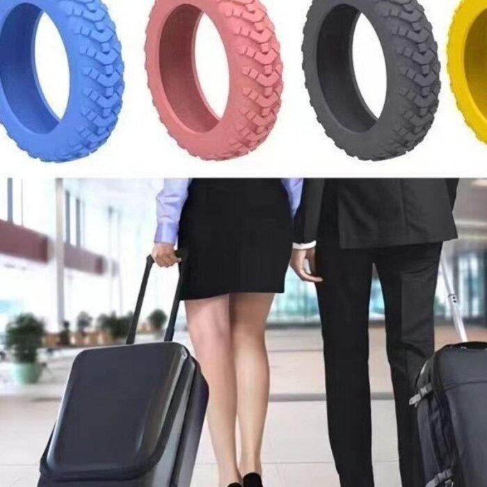 16Pcs Silicone Luggage Wheel Covers, Noise Reduction & Shock Absorption Suitcase Caster Protectors, Durable Travel Accessories For Office Chairs & Rolling Bags (Orange, Blue, Black, Pink, Purple, Yellow), Luggage For Travel - Image 13