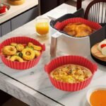 1Pc 8-Inch Reusable Air Fryer With Silicone Lining - Easy To Clean, Non-Stick Oven And Microwave Safe, Ideal For Home Cooking And Baking, Air Fryer Accessories - Image 7
