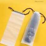 1Pc Umbrella Storage Bag With Drawstring Closure, Semi-Transparent Durable Plastic Travel Organizer For Car & Outdoor Use, 12.98X32.99 Cm White, Travel Storage Solution | Cylindrical Storage Bag | Secure Storage - Image 6
