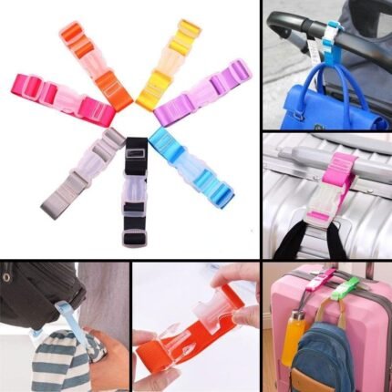 1Pc Luggage Suitcase Bag Hang Buckle Portable Travel Hanging Belt Anti-Lost Clip Strap
