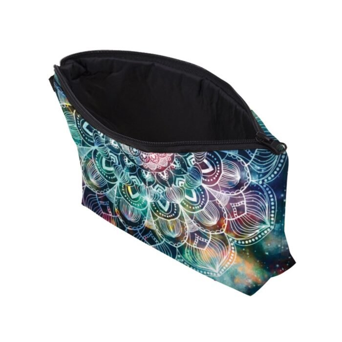 3D Galaxy Mandalora Makeup Pouch - Vibrant Cosmic Pattern Polyester Cosmetic Bag With Zipper, Portable Organizer For Travel & Gifts, Ideal For Holidays, Travel Organizer|Vibrant Cosmic Design|Zippered Pouch, Makeup Pouches - Image 5