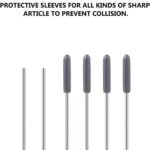 100Pcs Dishwasher Prong Rack Tip Tine Cover Caps, Flexible Round End Caps Shelf Organizer Tip Caps Wire Thread Protector Cover, 1.5/2.49Cm Long - Image 11