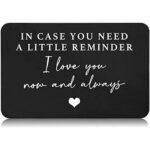 Aluminum Alloy Engraved Wallet Card Decoration Gift For Boyfriend Husband, In Case You Need A Little Reminder I Love You Wallet Insert Card Wedding Christmas Valentine'S Day Birthday Gift - Image 3