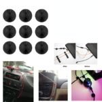 Car Dashboard Ornament 10Pcs High Quality Car Wire Tie Clip Fixer Organizer Black Color Clamp Cord Cable Line Holder Computer Usb Line Fastener - Image 2