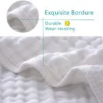 3Pcs, Muslin Burp Cloths Baby Burp Clothes - Burp Rags For Boy Girls Muslin Bibs 6 Layers Large 50.8Cm X 25.4Cm 100% Hand Washcloths Soft Absorbent - Image 8