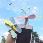 1Pc Portable Mini Mobile Phone Fan For Android & Apple Devices - Colorful, Adjustable Fan With Usb Power, Ideal For Cooling Down In Hot Weather, Mobile Phone Accessories | Vibrant Fan Design | Adjustable Fan Angle, Phone Accessories