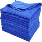 5Pcs Ultra-Soft Microfiber Towels - Super Absorbent & Durable For Car Wash, Detailing, And Household Use (Blue) - Image 2