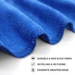 5Pcs Ultra-Soft Microfiber Towels - Super Absorbent & Durable For Car Wash, Detailing, And Household Use (Blue) - Image 6