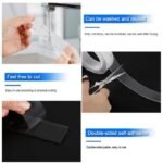 1Pc Transparent Nano Tape Washable Reusable Double-Sided Tape Adhesive Nano Traceless Sticker Removable Universal Disks Glue - Image 6