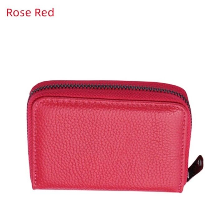 1Pc Men'S Pu Leather 22 Card Slots Wallet, Rfid Blocking Large Capacity Business Credit Card Holder, Change Organizer Zipper Mini Purse Card Case - Image 3