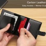 1Pc Men'S Aluminium Alloy Rfid Wallet With Carbon Fiber Pattern, Credit Cards For Men Und Women, Rfid Mini Business Card Holder - Image 12