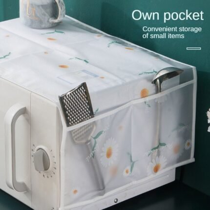 1Pc Dust Cover Microwave Cover Refrigerator Dust Cover Universal Oven Cover Nordic Oil-Proof Beauty Refrigerator Washing Machine Fabric Cover Cloth Cover Towel
